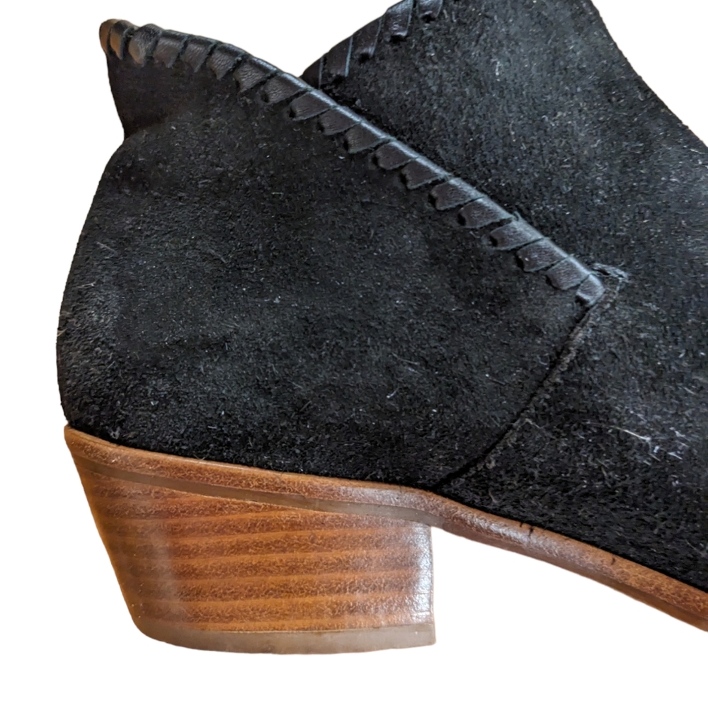 Jack Rogers Sadie Black Suede Booties Size 8 - Picture 4 of 14